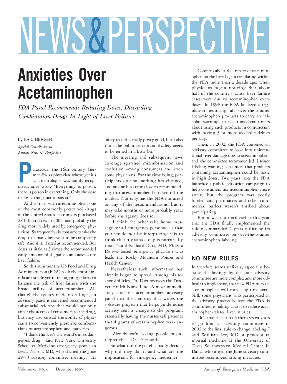 Anxieties Over Acetaminophen