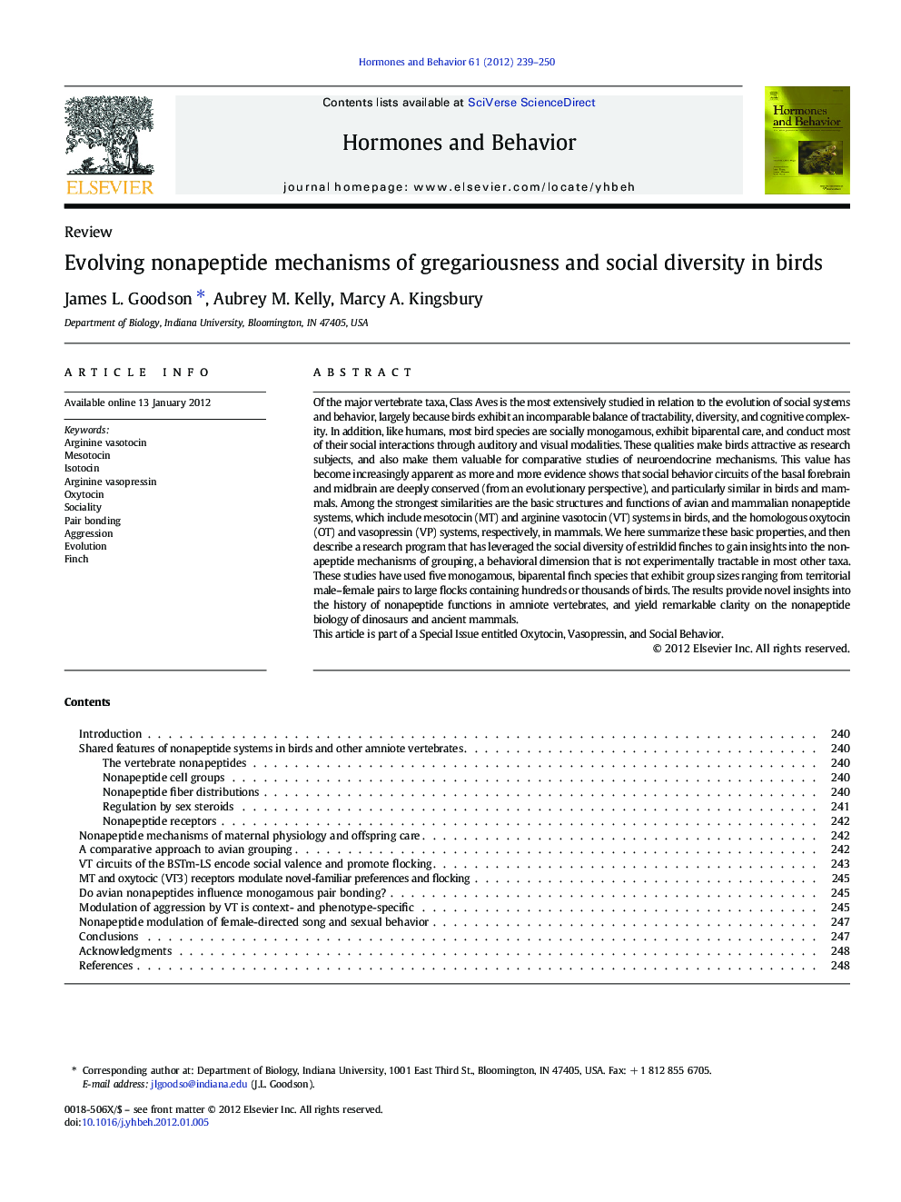 Evolving nonapeptide mechanisms of gregariousness and social diversity in birds