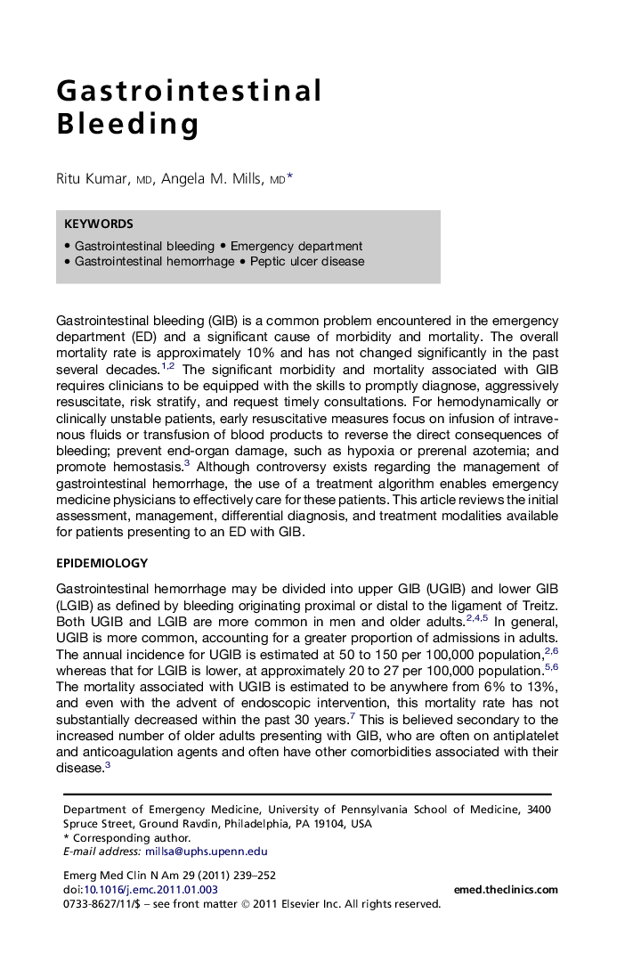 Gastrointestinal Bleeding