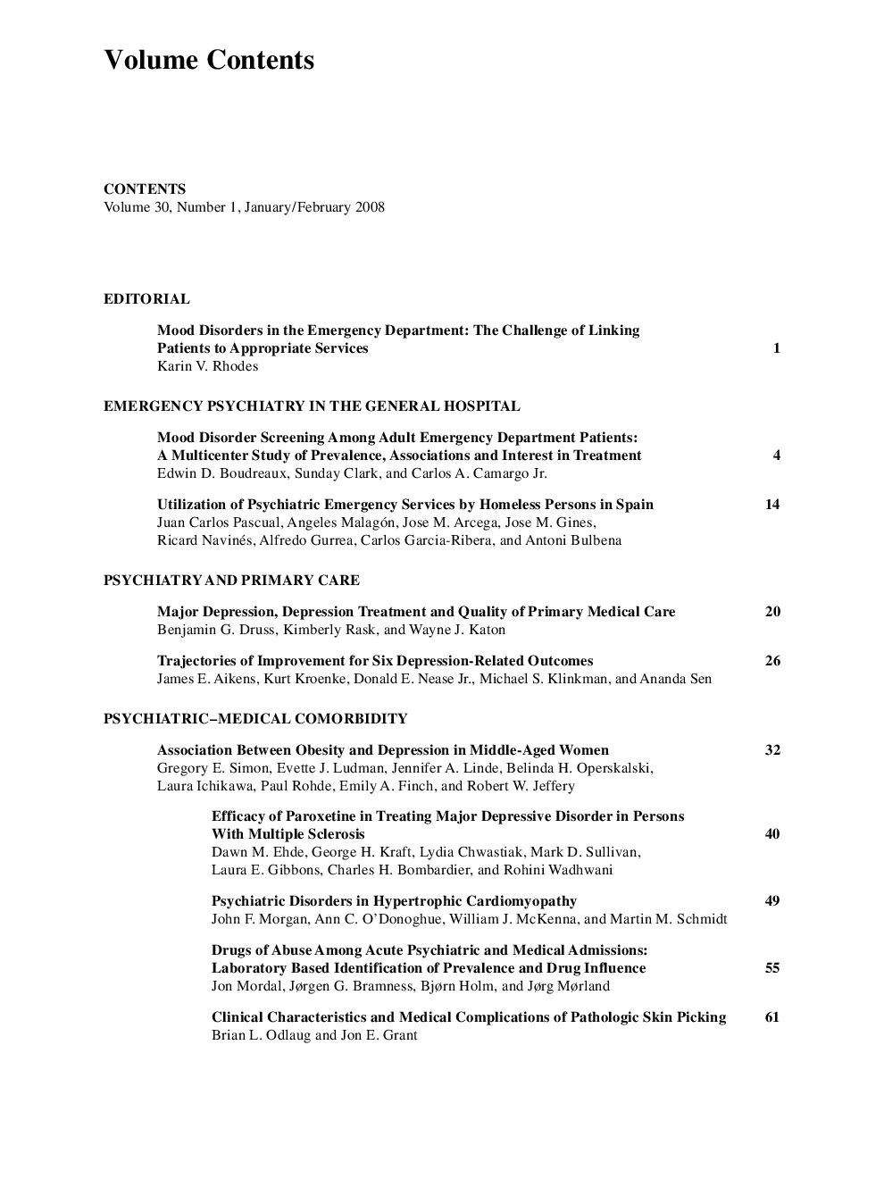 Volume Contents