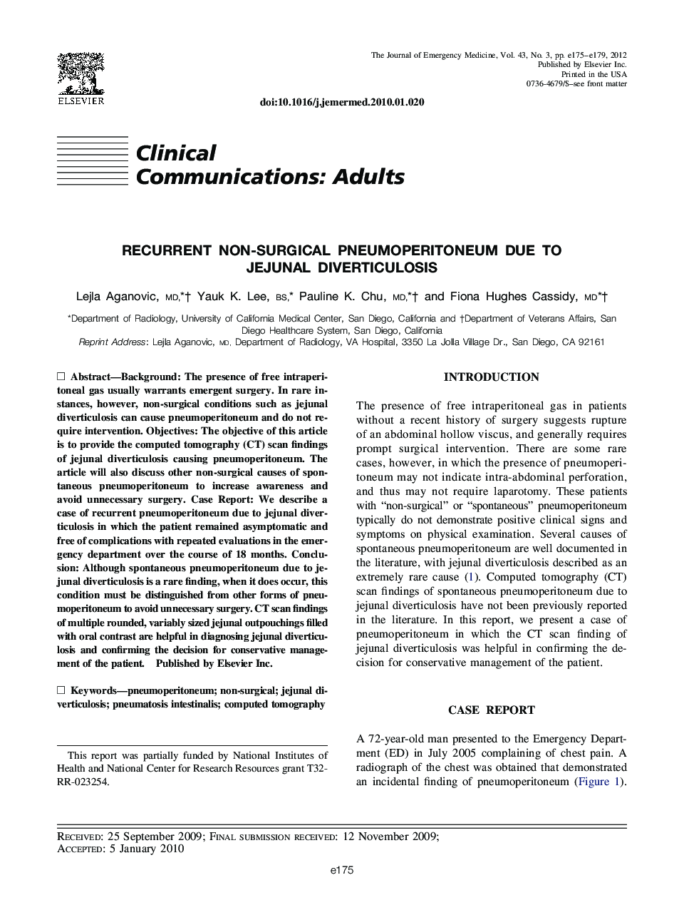 Recurrent Non-surgical Pneumoperitoneum Due to Jejunal Diverticulosis 