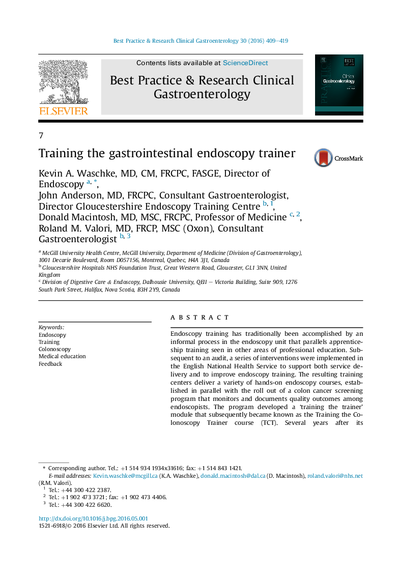 Training the gastrointestinal endoscopy trainer