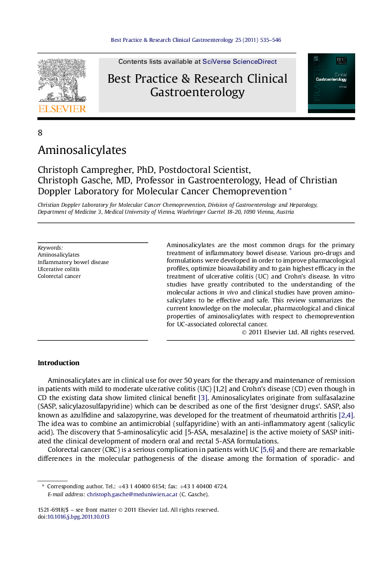 Aminosalicylates