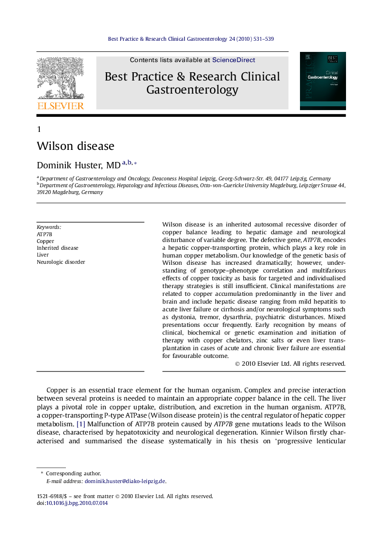 Wilson disease