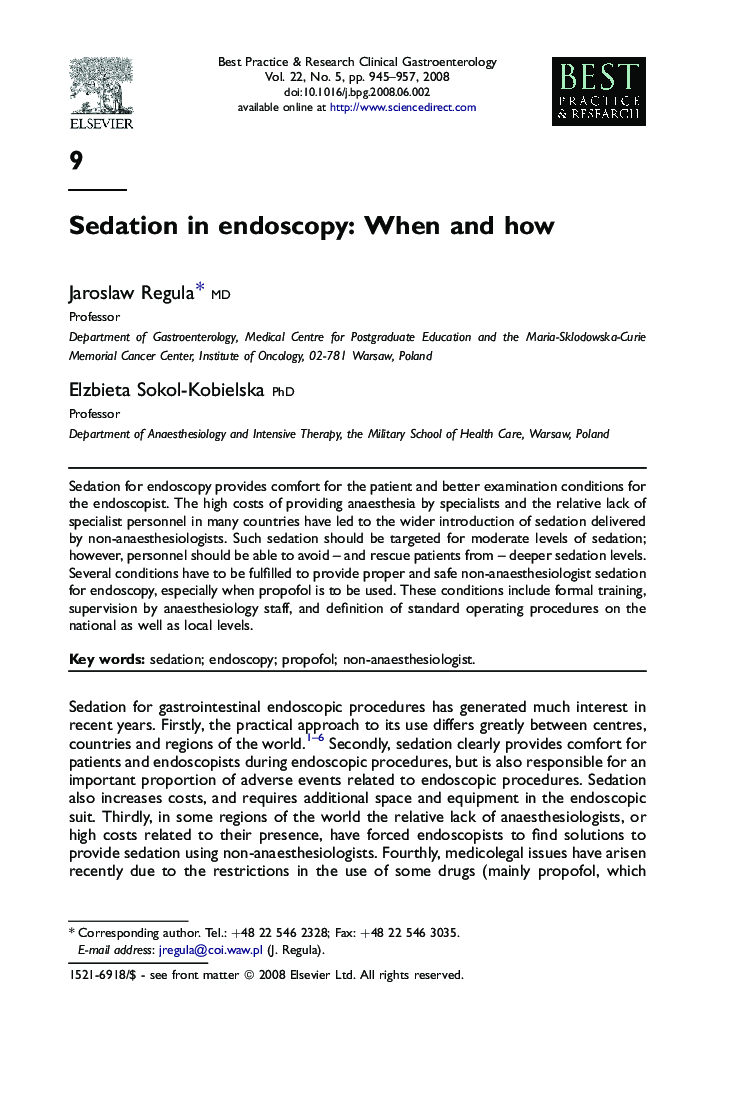 Sedation in endoscopy: When and how