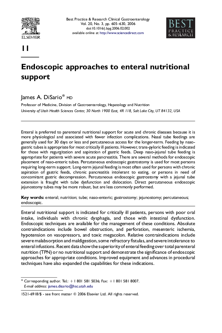 Endoscopic approaches to enteral nutritional support