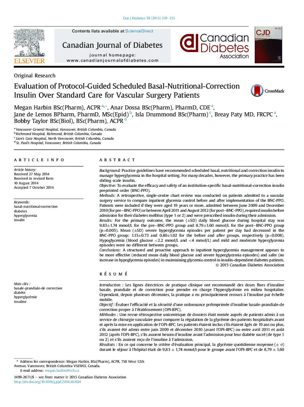 Evaluation of Protocol-Guided Scheduled Basal-Nutritional-Correction Insulin Over Standard Care for Vascular Surgery Patients