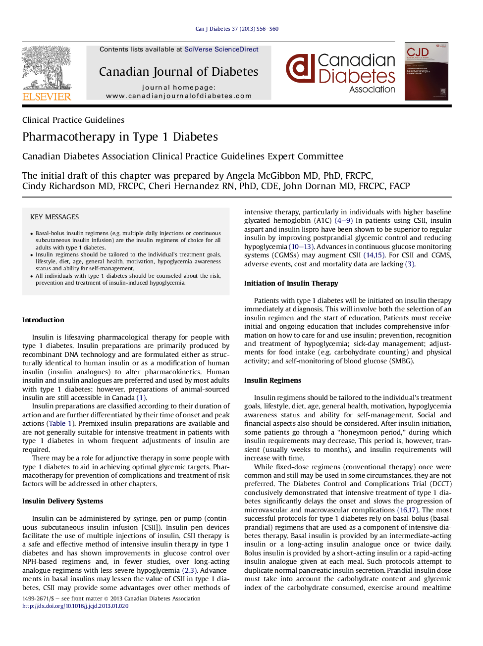 Pharmacotherapy in Type 1 Diabetes