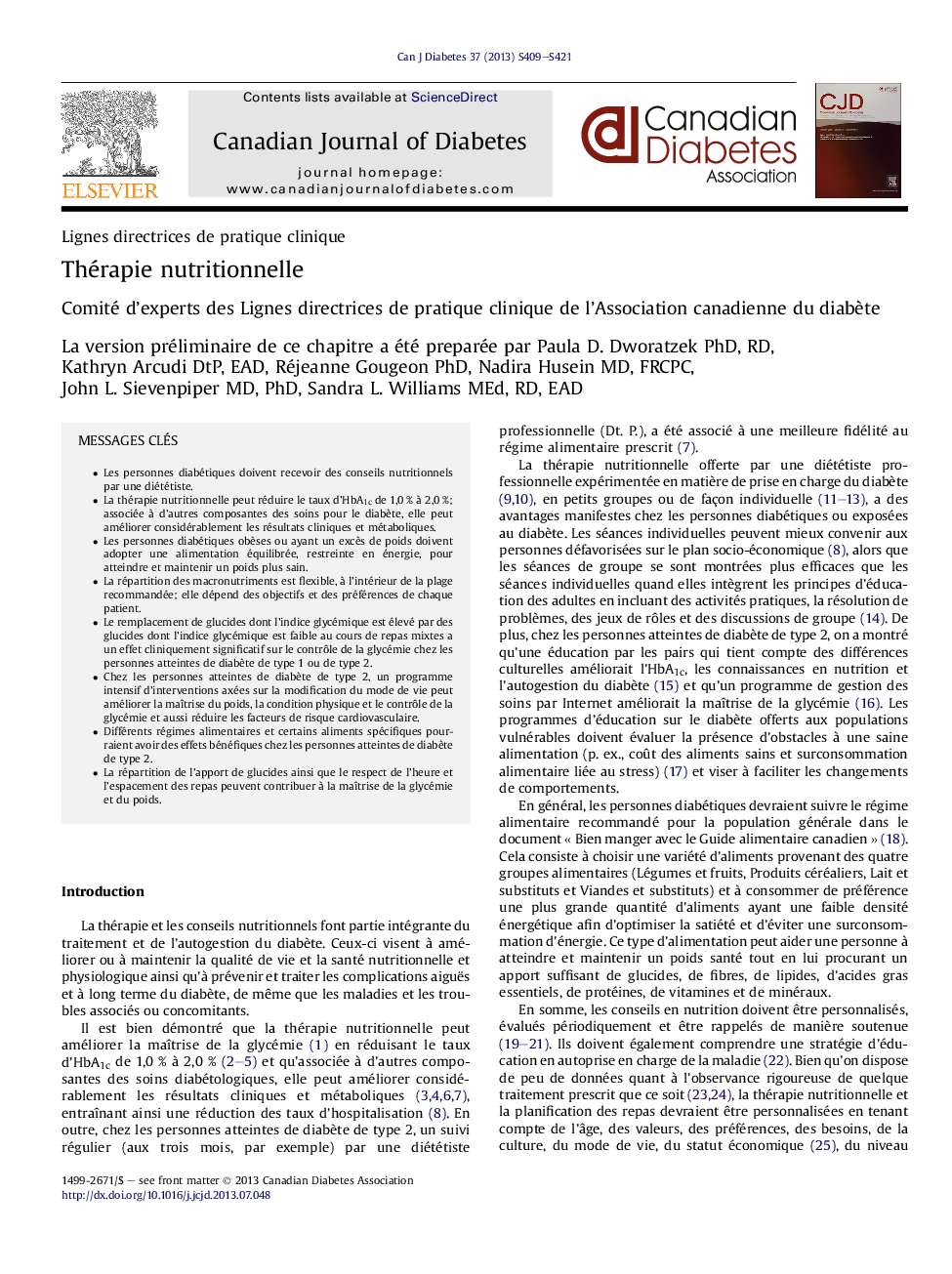 Thérapie nutritionnelle