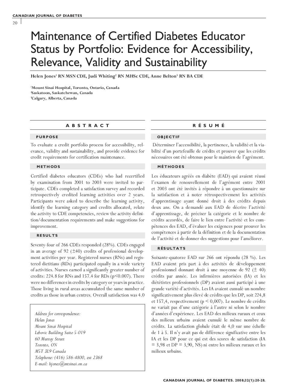 Maintenance of Certified Diabetes Educator Status by Portfolio: Evidence for Accessibility, Relevance, Validity and Sustainability