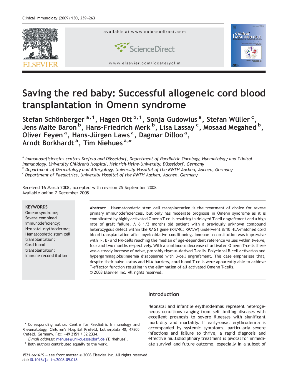 Saving the red baby: Successful allogeneic cord blood transplantation in Omenn syndrome