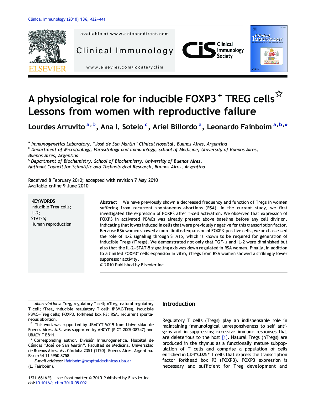 A physiological role for inducible FOXP3+ TREG cells : Lessons from women with reproductive failure