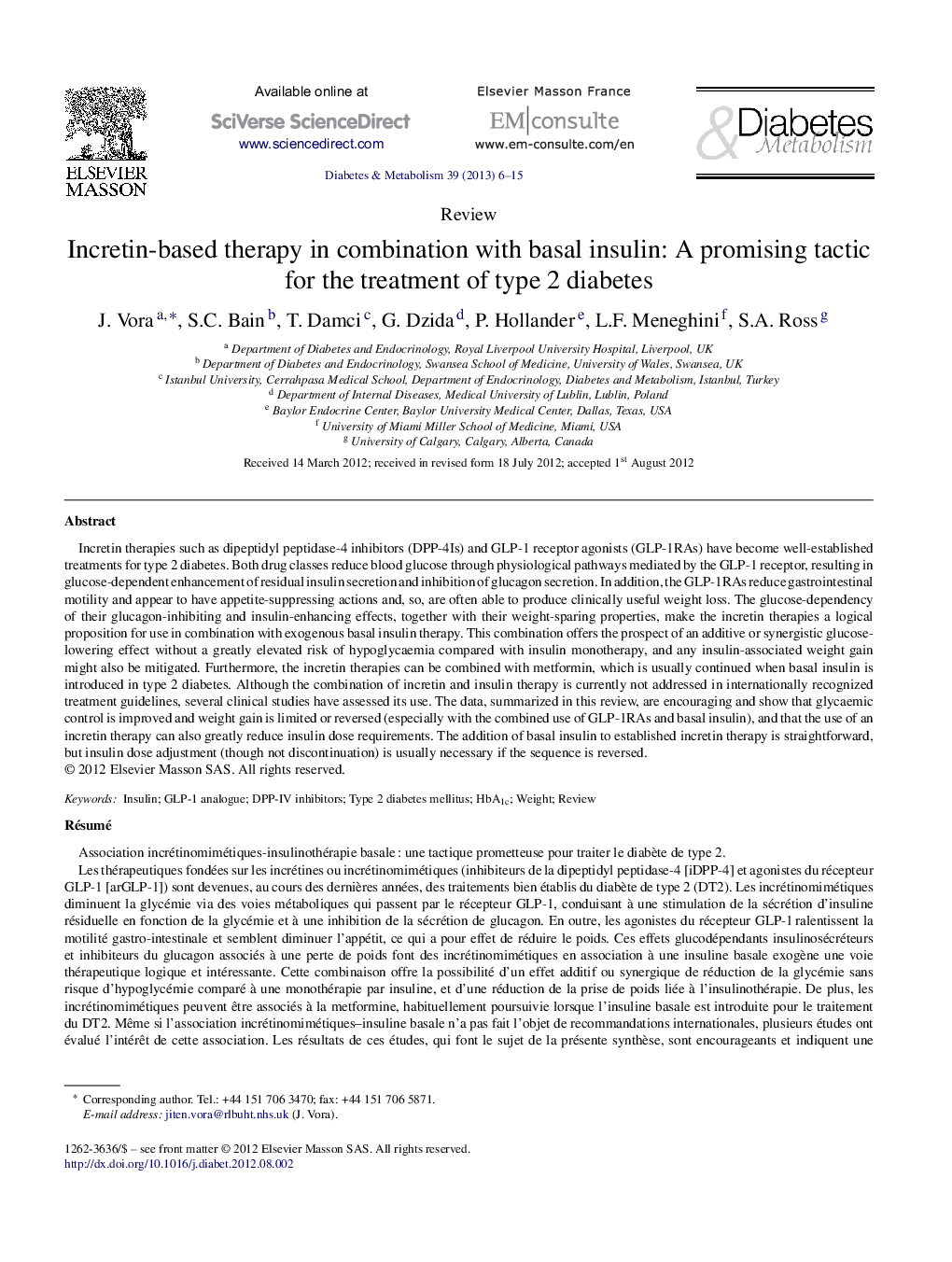 Incretin-based therapy in combination with basal insulin: A promising tactic for the treatment of type 2 diabetes