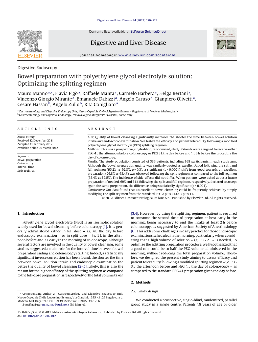 Bowel preparation with polyethylene glycol electrolyte solution: Optimizing the splitting regimen