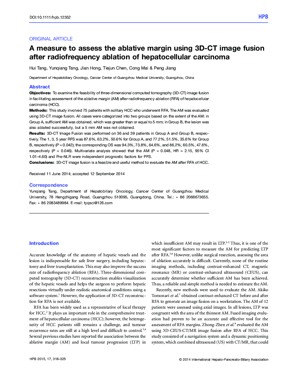 A measure to assess the ablative margin using 3D-CT image fusion after radiofrequency ablation of hepatocellular carcinoma 