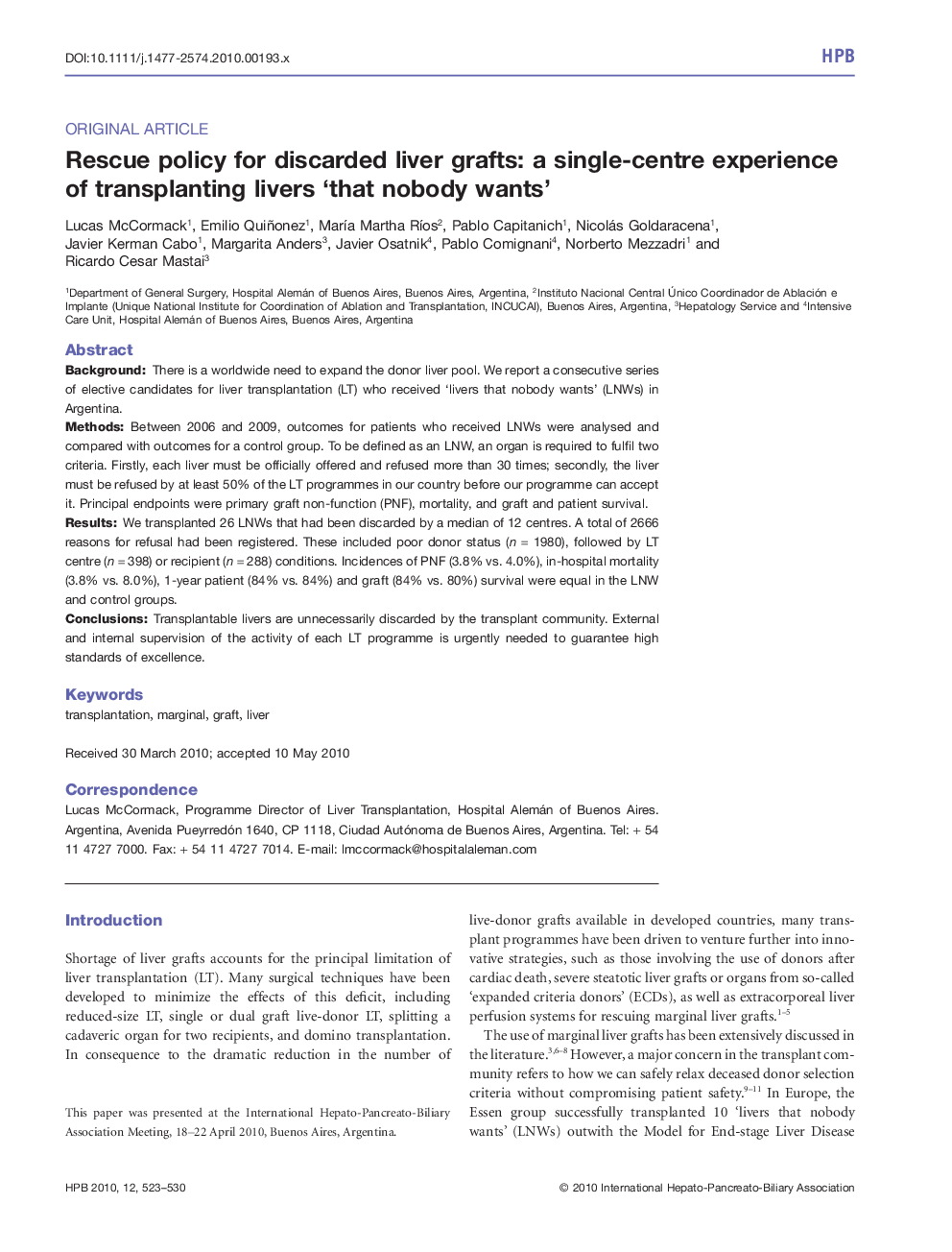 Rescue policy for discarded liver grafts: a single-centre experience of transplanting livers 'that nobody wants'