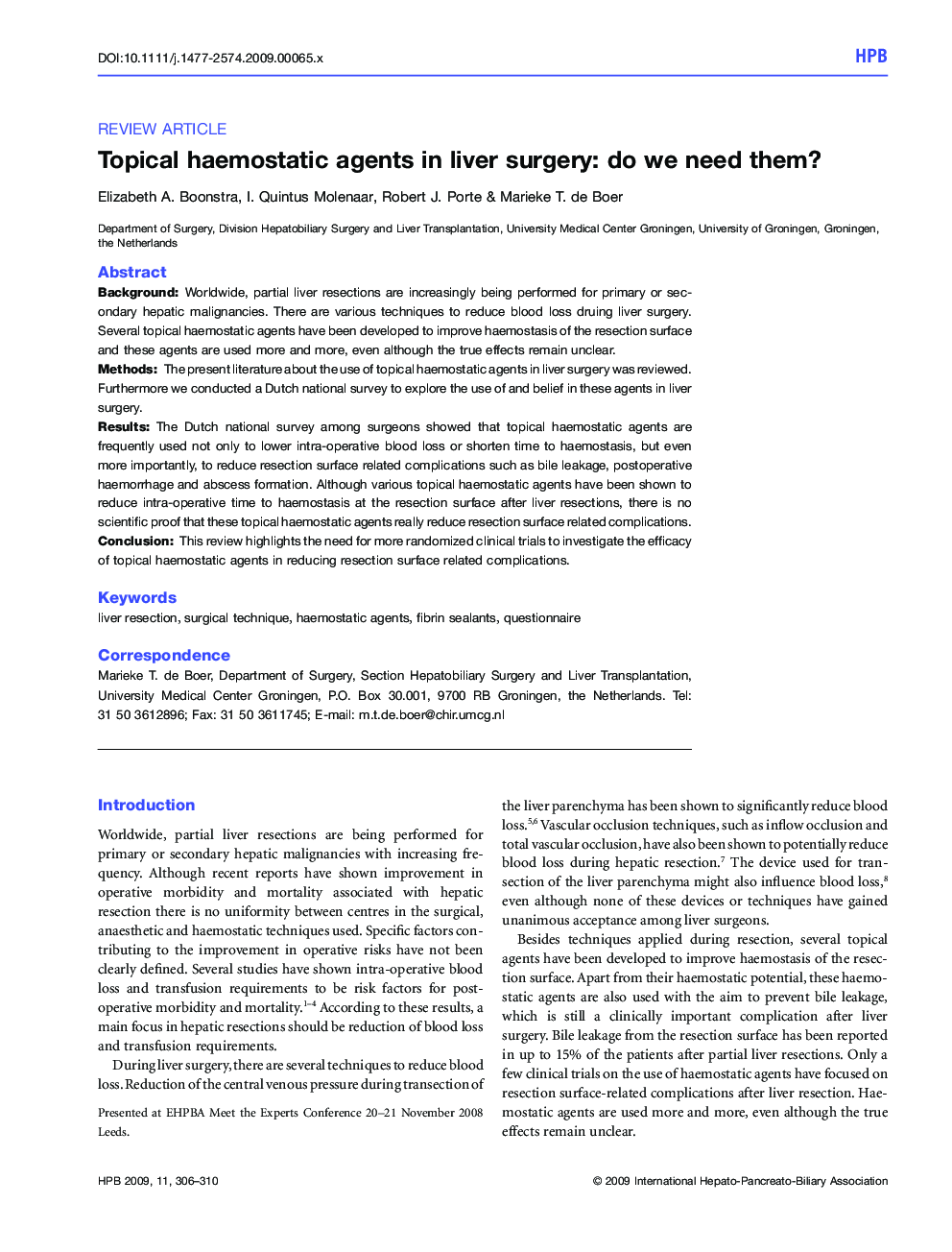 Topical haemostatic agents in liver surgery: do we need them?