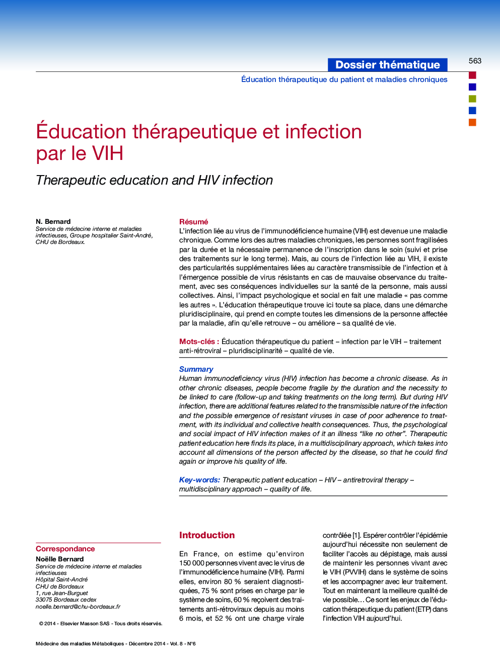 Ãducation thérapeutique et infection par le VIH