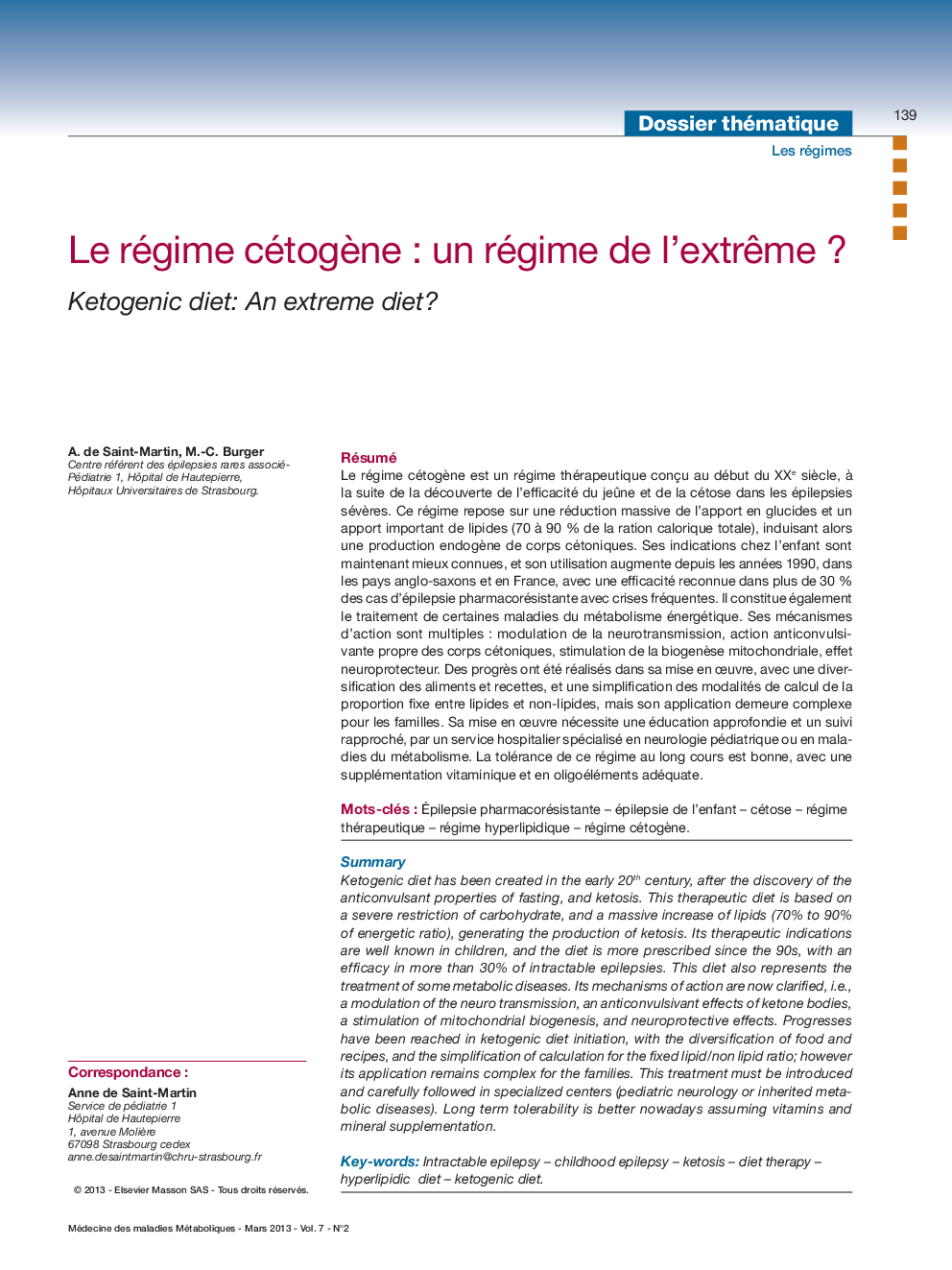 Le régime cétogÃ¨ne : un régime de l'extrÃªme ?