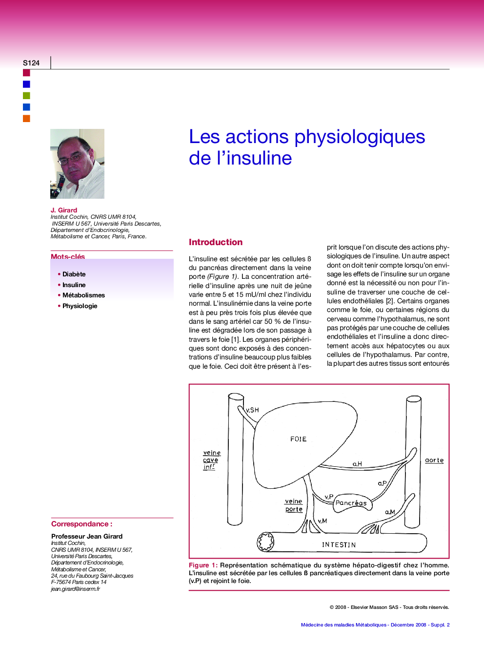 Les actions physiologiques de l'insuline