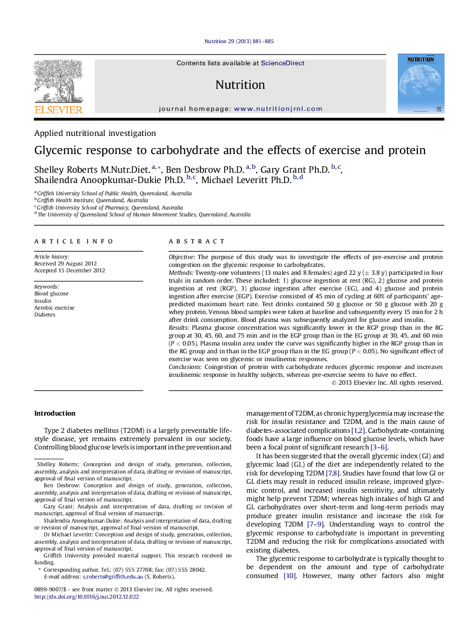 Glycemic response to carbohydrate and the effects of exercise and protein 