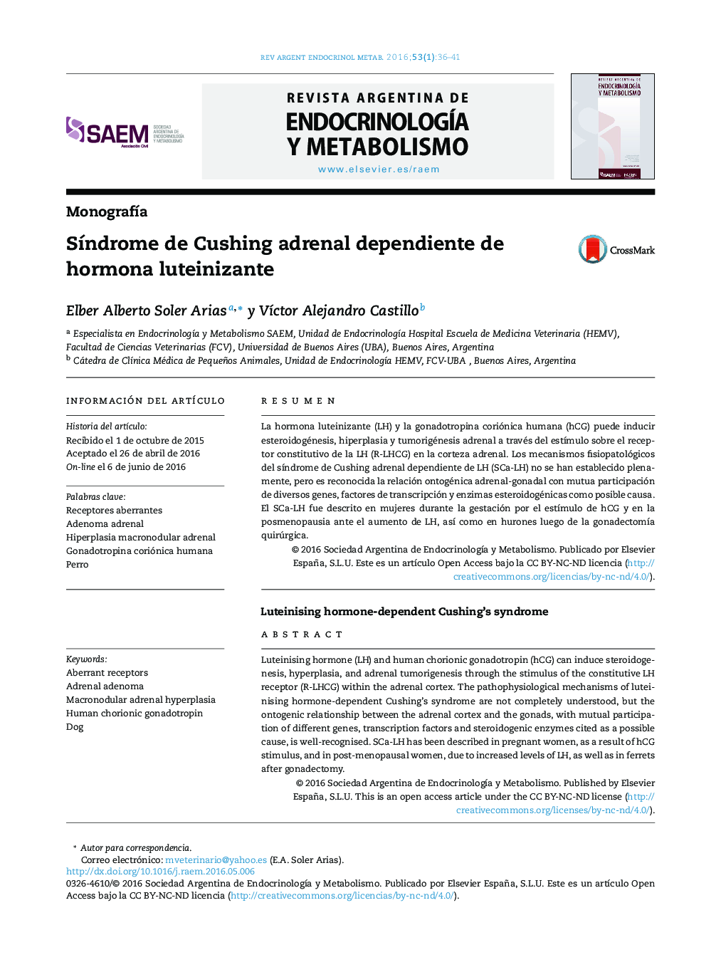 Síndrome de Cushing adrenal dependiente de hormona luteinizante