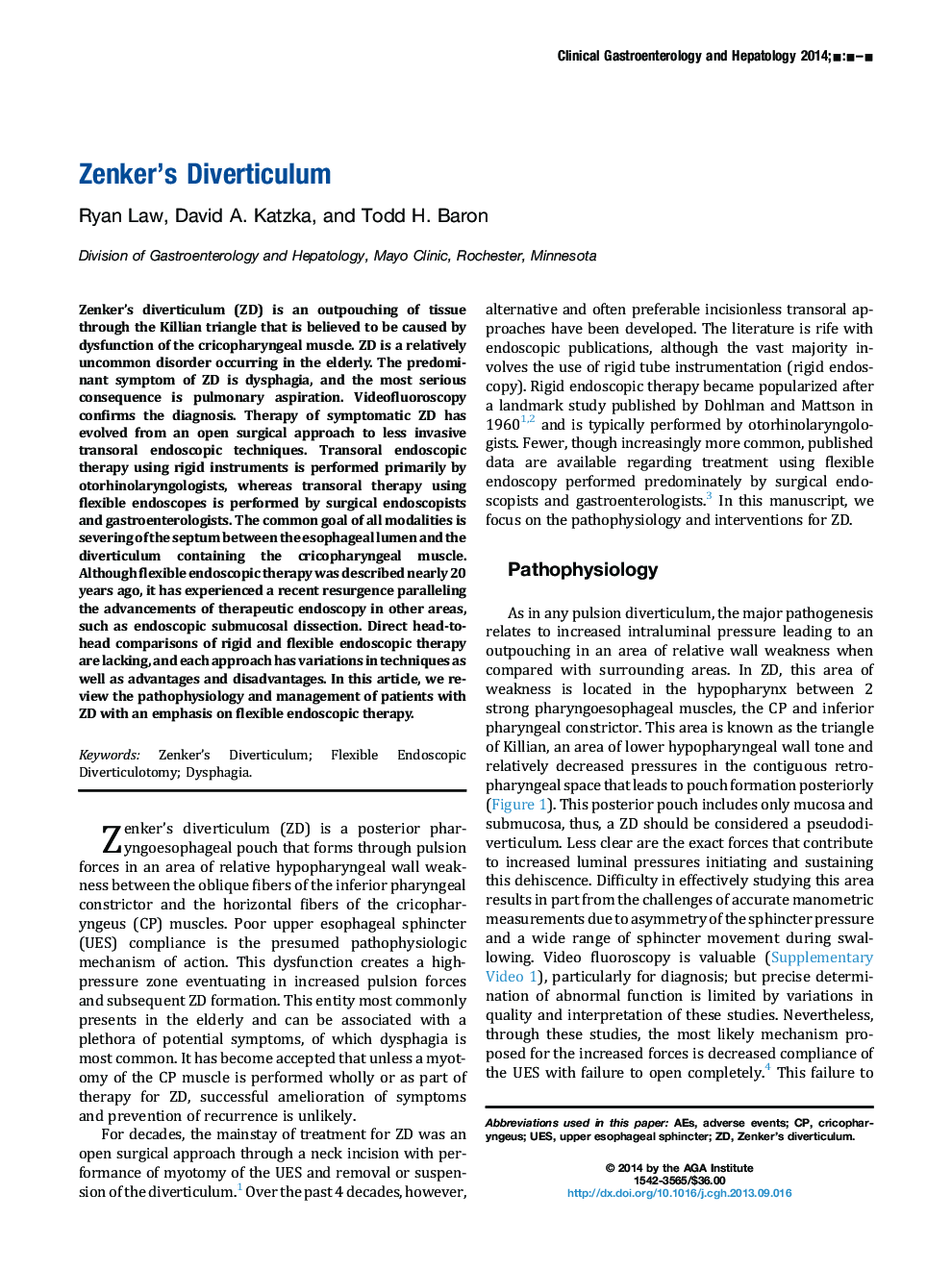 Zenker's Diverticulum