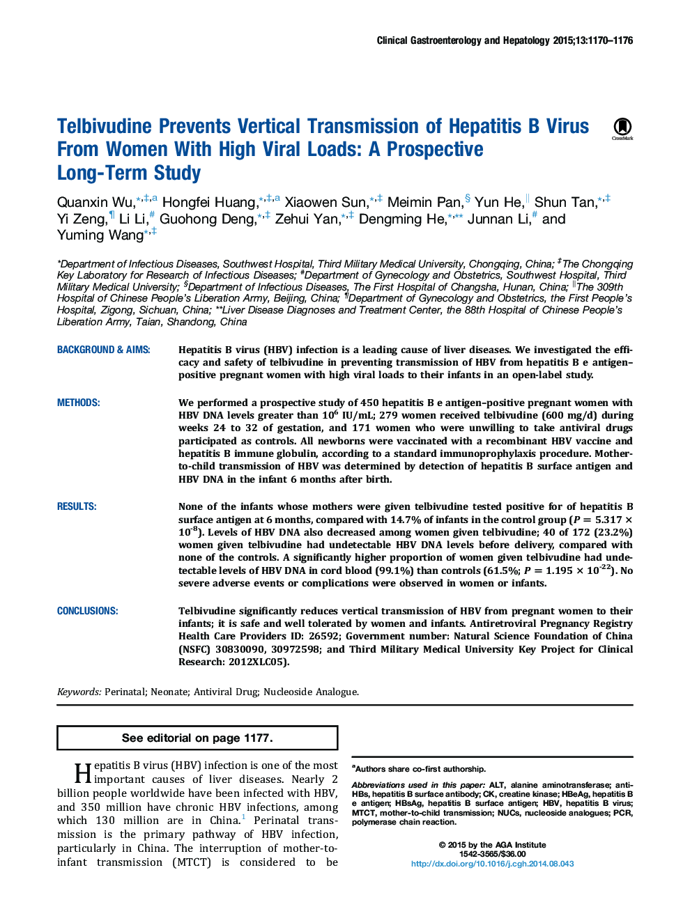 Telbivudine Prevents Vertical Transmission of Hepatitis B Virus From Women With High Viral Loads: A Prospective Long-Term Study