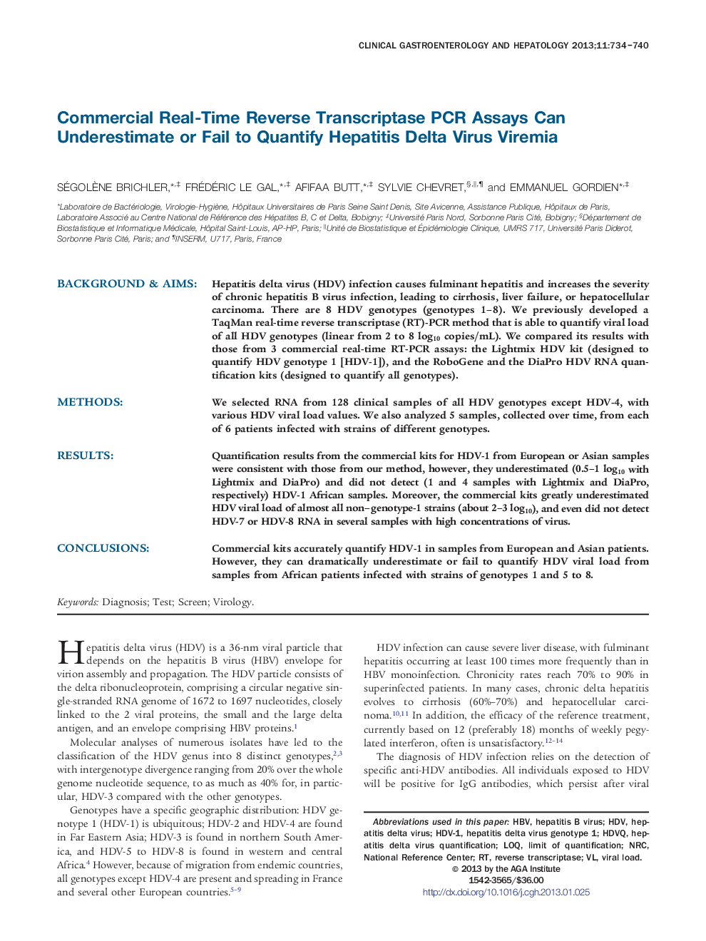 Commercial Real-Time Reverse Transcriptase PCR Assays Can Underestimate or Fail to Quantify Hepatitis Delta Virus Viremia