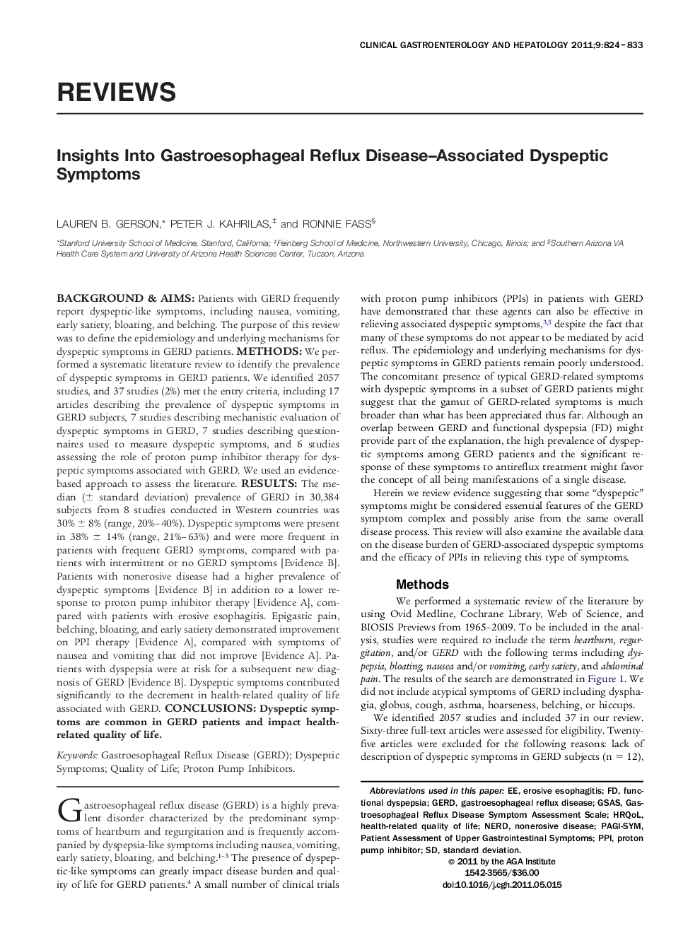 Insights Into Gastroesophageal Reflux Disease-Associated Dyspeptic Symptoms