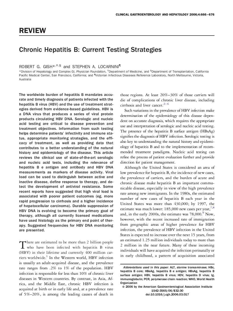 Chronic Hepatitis B: Current Testing Strategies 