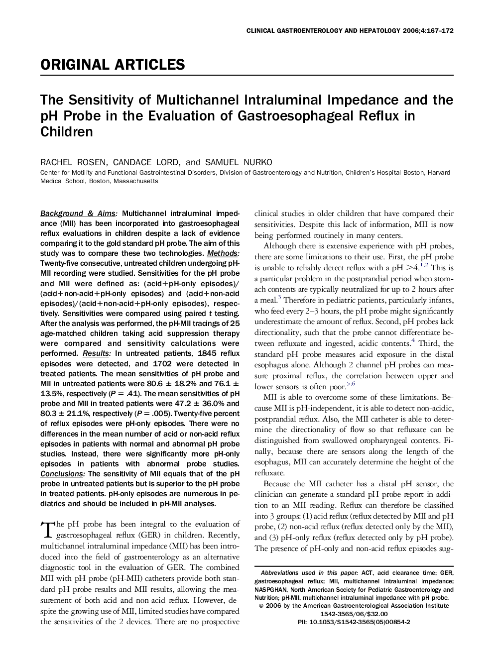 The Sensitivity of Multichannel Intraluminal Impedance and the pH Probe in the Evaluation of Gastroesophageal Reflux in Children