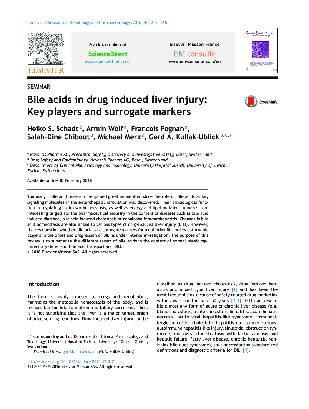 Bile acids in drug induced liver injury: Key players and surrogate markers