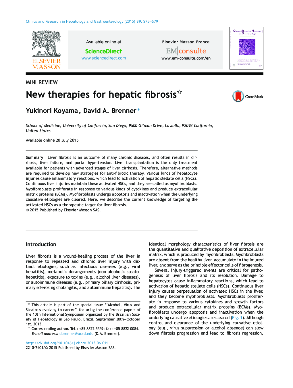 New therapies for hepatic fibrosis 