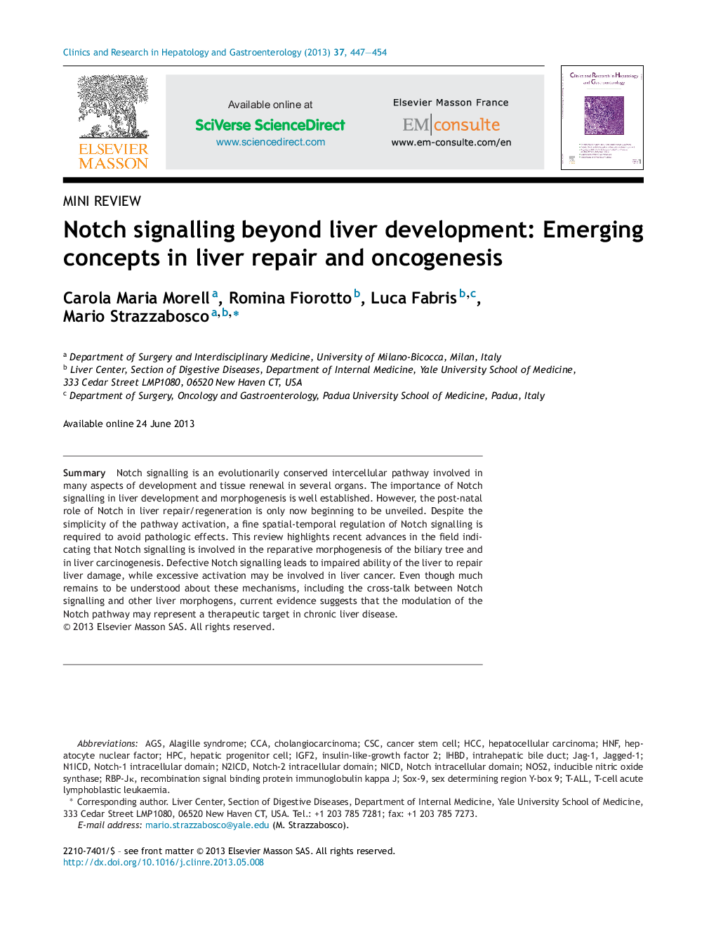 Notch signalling beyond liver development: Emerging concepts in liver repair and oncogenesis