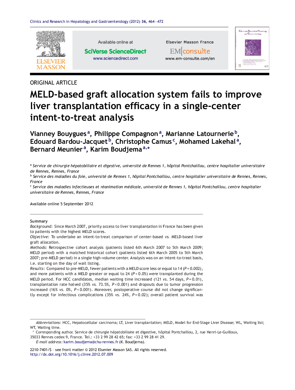 MELD-based graft allocation system fails to improve liver transplantation efficacy in a single-center intent-to-treat analysis