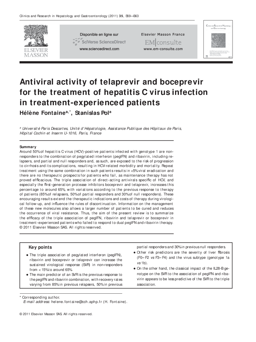 Antiviral activity of telaprevir and boceprevir for the treatment of hepatitis C virus infection in treatment-experienced patients