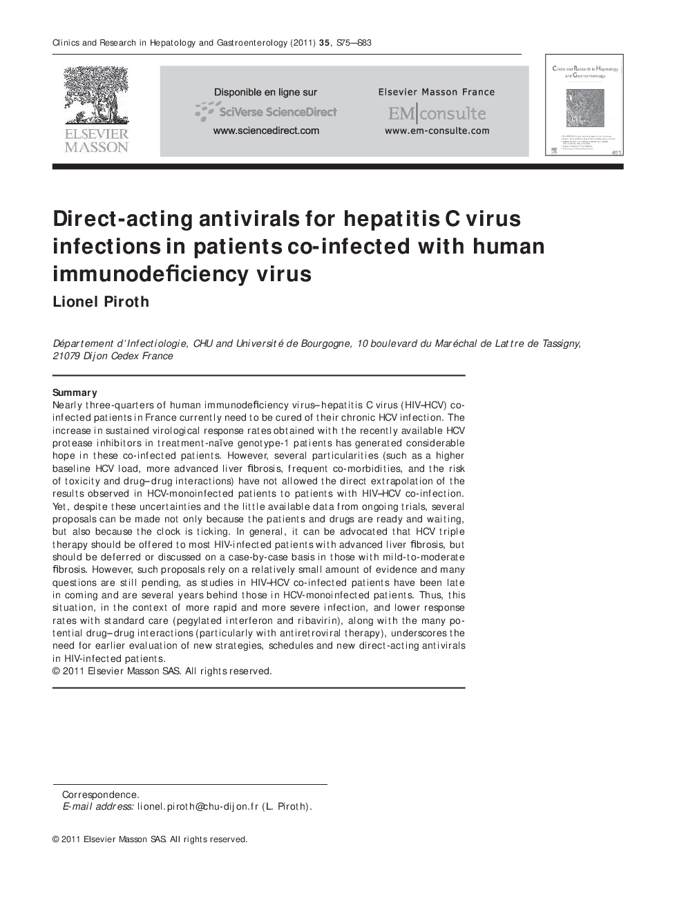 Direct-acting antivirals for hepatitis C virus infections in patients co-infected with human immunodeficiency virus