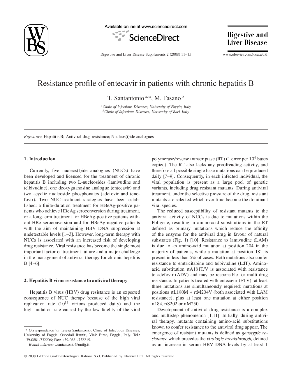 Resistance profile of entecavir in patients with chronic hepatitis B