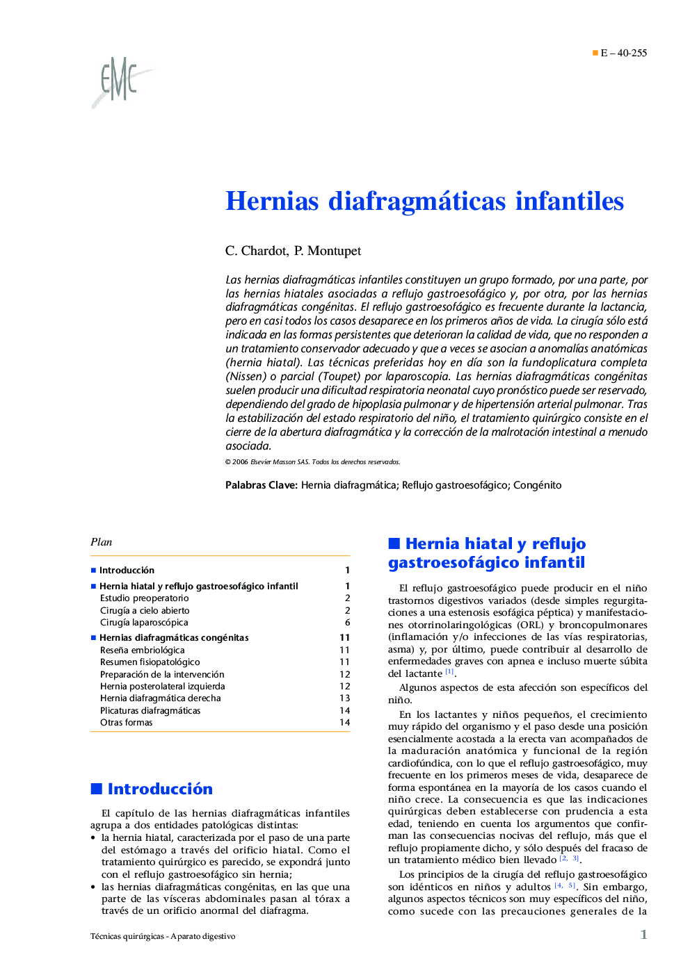 Hernias diafragmáticas infantiles