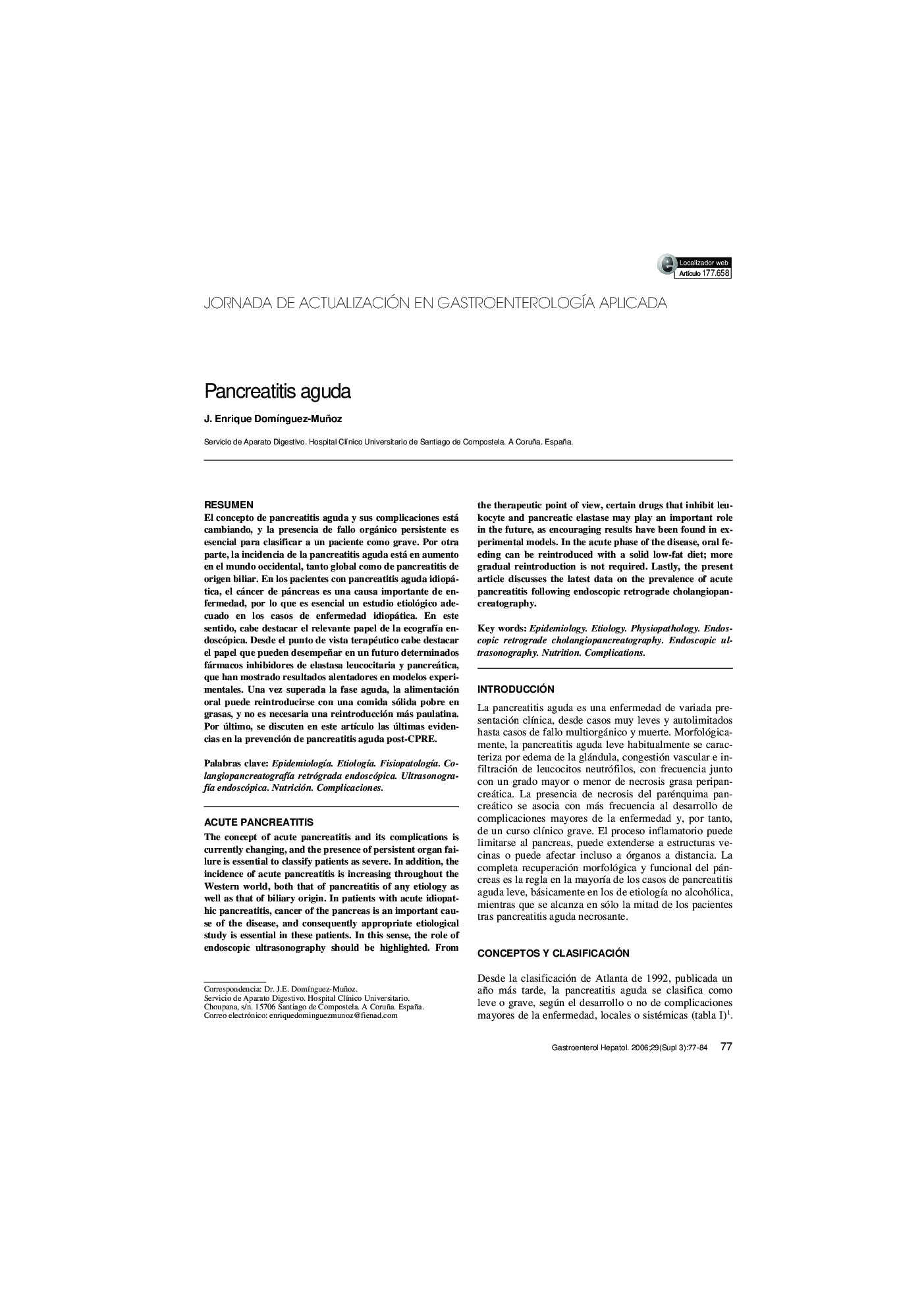 Pancreatitis aguda