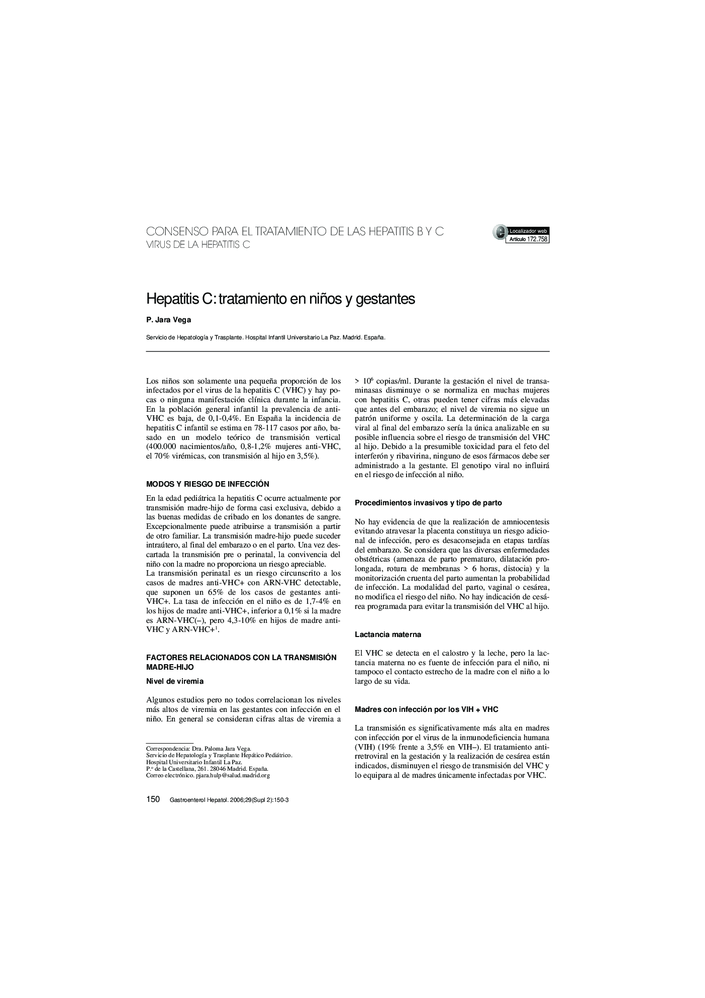 Hepatitis C: tratamiento en niños y gestantes