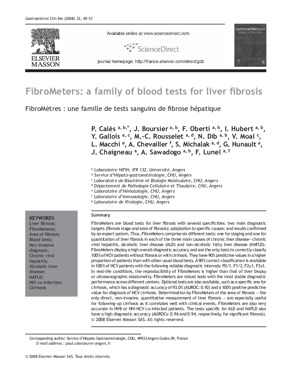 FibroMeters: a family of blood tests for liver fibrosis