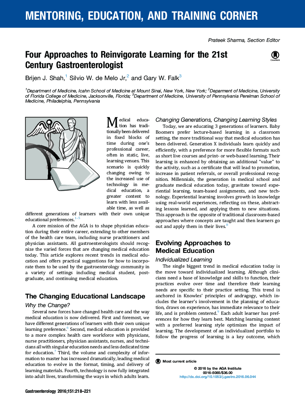 Four Approaches to Reinvigorate Learning for the 21st CenturyÂ Gastroenterologist