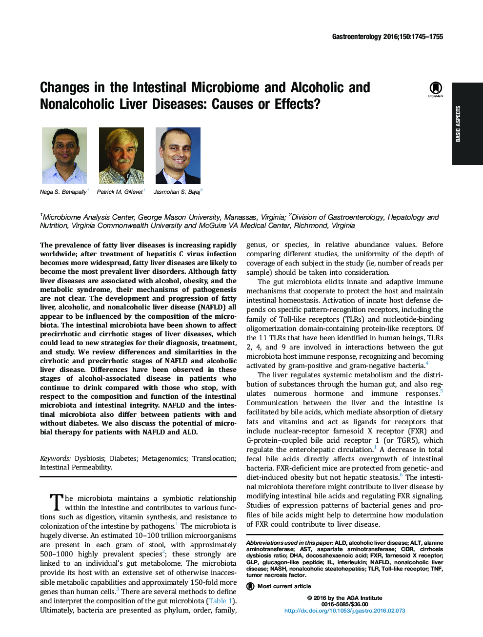 تغییرات در میکروبیوم روده و بیماری های کبدی الکلی و غیر آلرژی: علل یا اثرات 