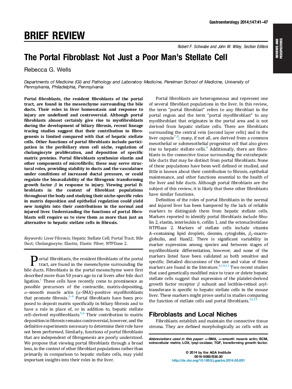 The Portal Fibroblast: Not Just a Poor Man's Stellate Cell 