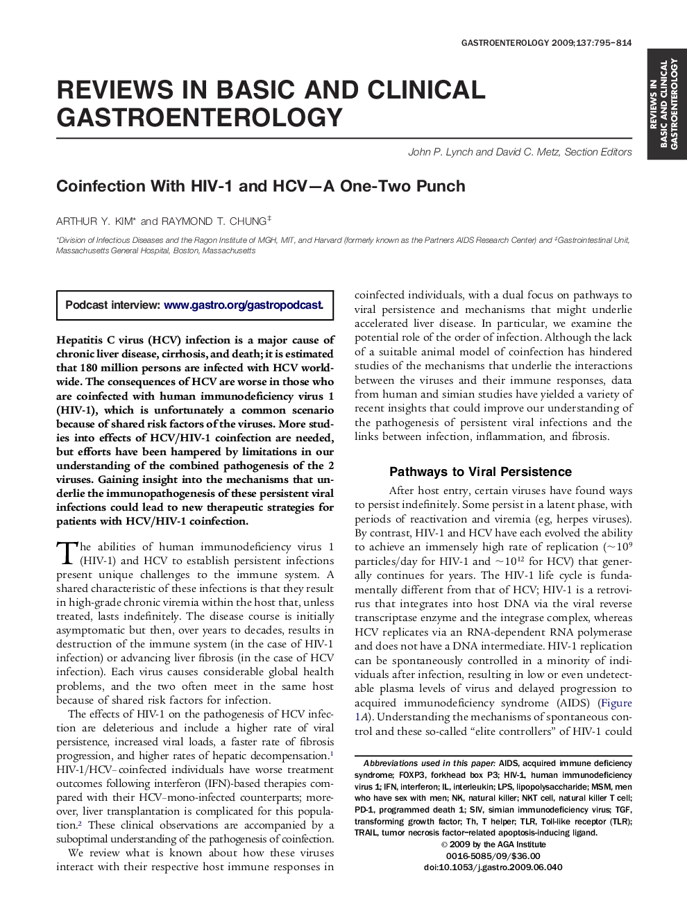 Coinfection With HIV-1 and HCV—A One-Two Punch 