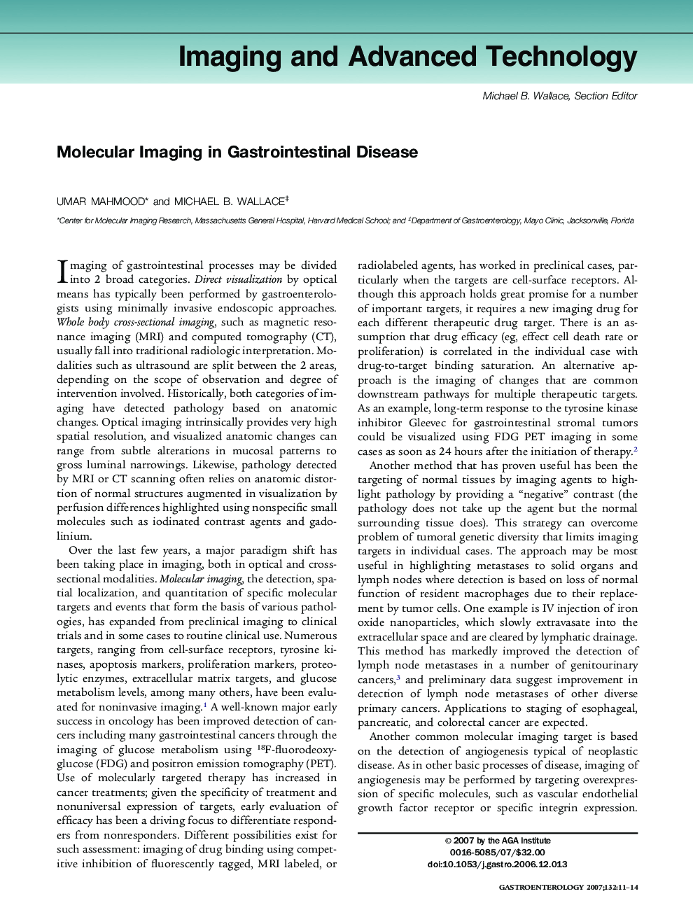 Molecular Imaging in Gastrointestinal Disease