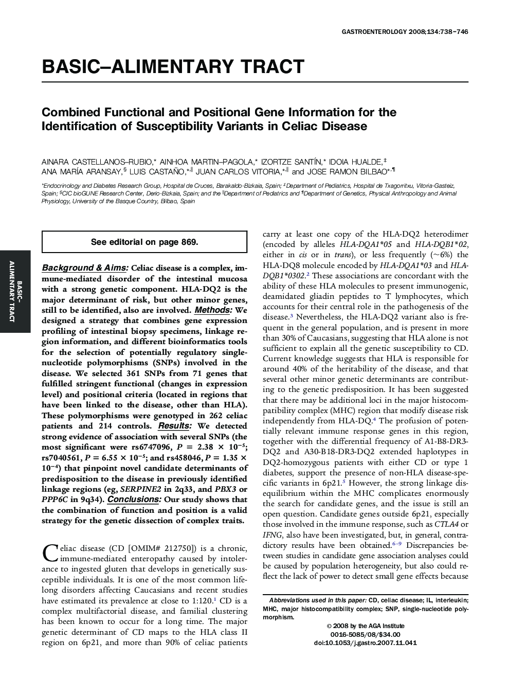 Combined Functional and Positional Gene Information for the Identification of Susceptibility Variants in Celiac Disease 