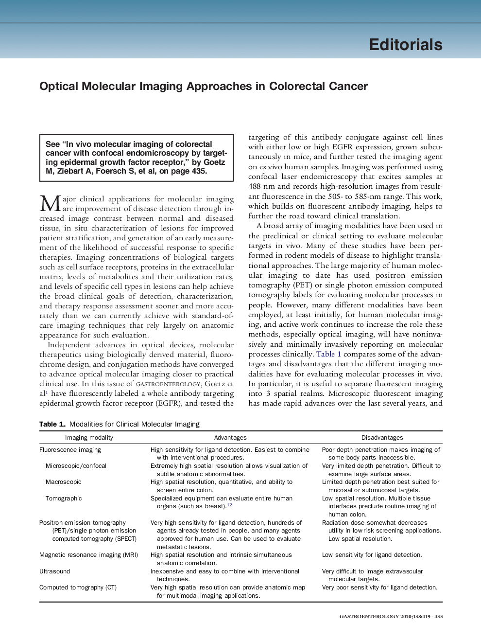 Optical Molecular Imaging Approaches in Colorectal Cancer